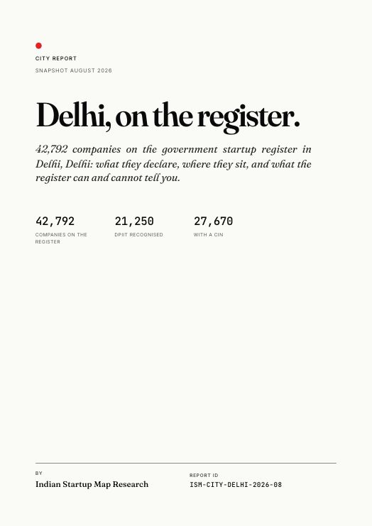 Delhi Startup Report 2026, the cover