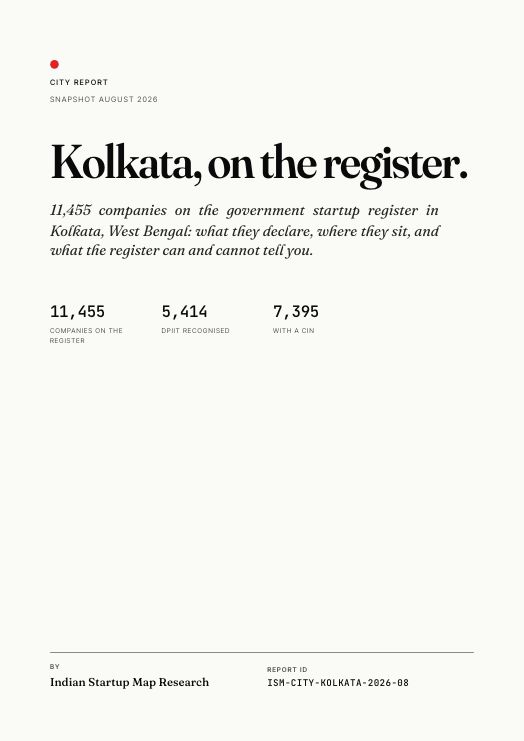 Kolkata Startup Report 2026, the cover
