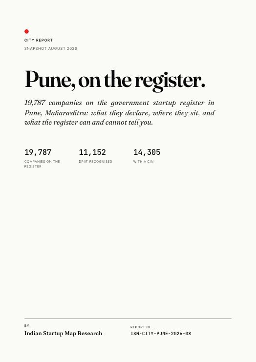 Pune Startup Report 2026, the cover